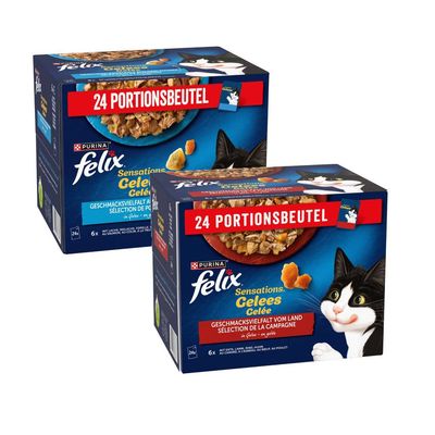 Felix Sensations aszpikban 48 x 85 g - Vegyes csomag