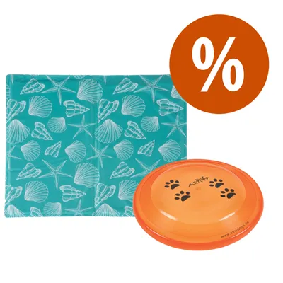 Set Materassino rinfrescante Bondi +  Trixie Dog Activity Disc - Materassino L 50 x P 90 cm + Trixie Dog Activity 