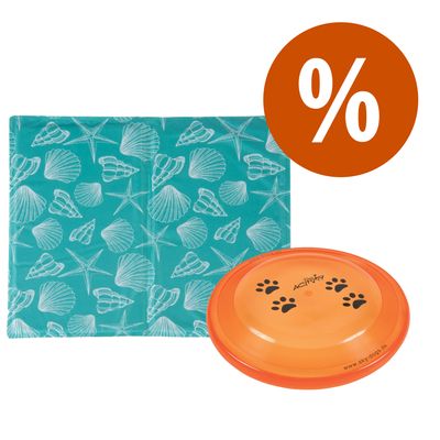 Set Materassino rinfrescante Bondi +  Trixie Dog Activity Disc Materassino L 50 x P 90 cm + Trixie Dog Activity