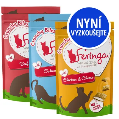 Zkušební balení Feringa Crunchy Bites 3 x 30 g Feringa Crunchy Bites mix - kuře & sýr, hovězí a losos