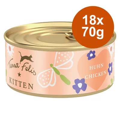 Terra Felis Kitten 18 x 70 g - Marha & nyúl
