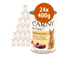 animonda Carny Kitten 24 x 400 g Alimento umido per gattini - Mix (Manzo & Pollame + Vitello, Pollo & Tacchino)