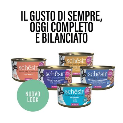Schesir Complete Nutrition Filetti in brodo 6 x 85 g Umido per gatto