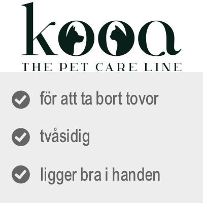 kooa THE PET CARE LINE. för att ta bort tovor, tvåsidig, ligger bra i handen.