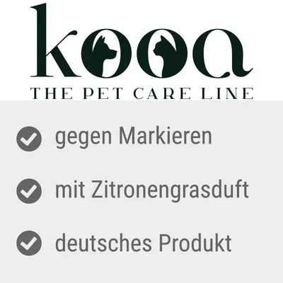 kooa The Pet Care Line. Gegen Markieren, mit Zitronengrasduft, deutsches Produkt.