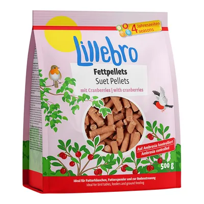Lillebro maščobni peleti z brusnicami - 500 g