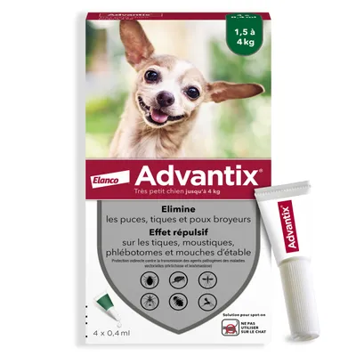 Advantix® très petit chien jusqu'à 4 kg Advantix® très petit chien jusqu'à 4 kg