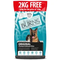 Burns Adult & Senior Original Chicken & Brown Rice - 12 + 2kg Free!