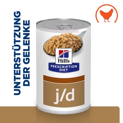 Hill's Prescription Diet j/d Dose mit Huhn, Unterstützung der Gelenke. Hill's Prescription Diet j/d Dose mit Huhn, Unterstützung der Gelenke.