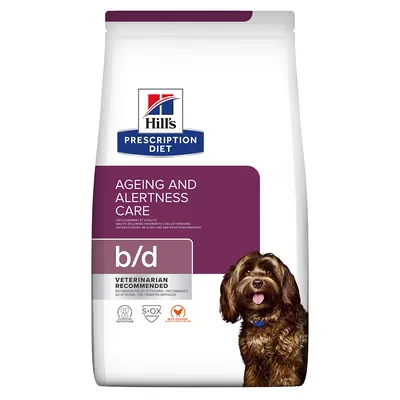 Hill's Prescription Diet b/d Ageing Care met Kip Hondenvoer - Dubbelpak 2 x 12 kg