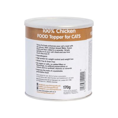 thrive ProTaste 100% Chicken Food Topper for Cats - 170g