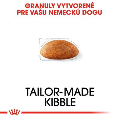 Granuly vytvorené pre vašu nemeckú dogu. TAILOR-MADE KIBBLE. Zobrazený tvar granule.