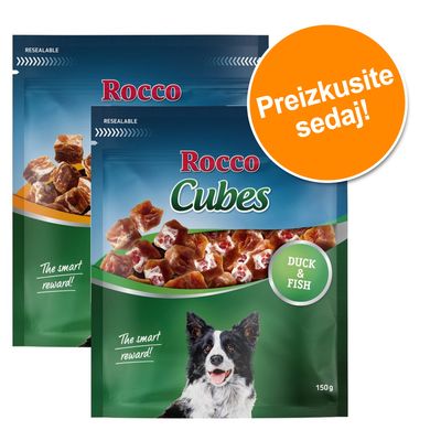 Mešano poskusno pakiranje Rocco Cubes Piščanec & raca 2 x 150 g