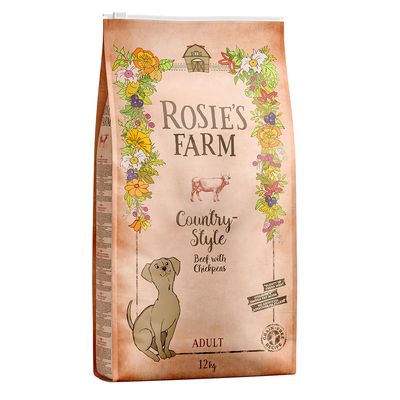 Rosie's Farm - Rundvlees met Zoete Aardappelen en Kikkererwten 12 kg
