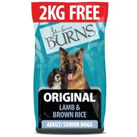 ​​​​​​​Burns Adult & Senior Original - Lamb & Brown Rice - 12 + 2kg Free!