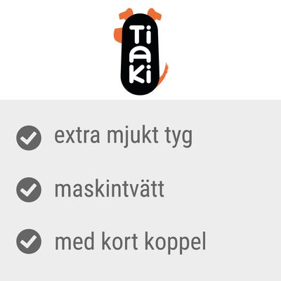 Tiaki. extra mjukt tyg, maskintvätt, med kort koppel