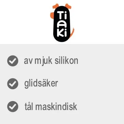 Tiaki. av mjuk silikon, glidsäker, tål maskindisk