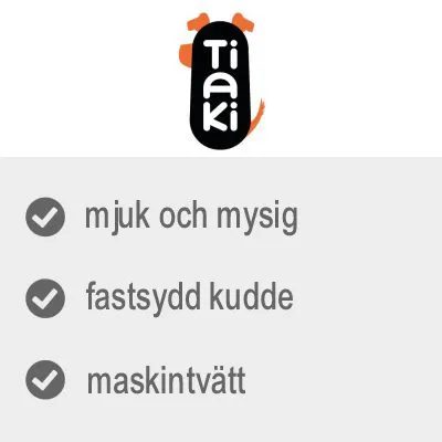 Tiaki. mjuk och mysig, fastsydd kudde, maskintvätt