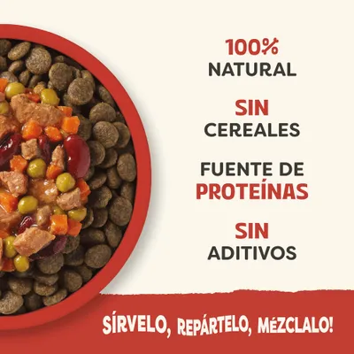 100% natural, sin cereales, fuente de proteínas, sin aditivos. Sírvelo, compártelo, mézclalo. 100% natural, sin cereales, fuente de proteínas, sin aditivos. Sírvelo, compártelo, mézclalo.