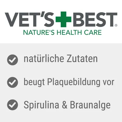Vet's Best. Natürliche Zutaten, beugt Plaquebildung vor, Spirulina & Braunalge.