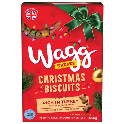 Wagg Christmas Biscuits Treats - 450g