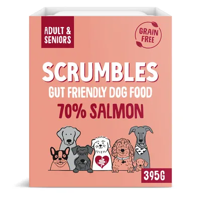 Scrumbles Grain Free Salmon Wet Dog Food - 7 x 395g