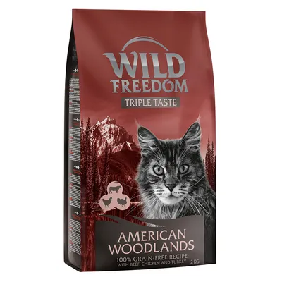 Wild Freedom Triple Taste American Woodlands, ricetta 100% senza cereali con manzo, pollo e tacchino, 2 kg. Wild Freedom Triple Taste American Woodlands, ricetta 100% senza cereali con manzo, pollo e tacchino, 2 kg.
