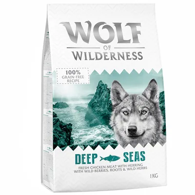 2 x 1kg Wolf of Wilderness Dry Dog Food - Try Now! - Adult "Deep Seas" Herring (2 x 1kg)