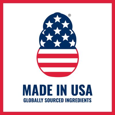 Made in USA. Ingredients sourced globally.