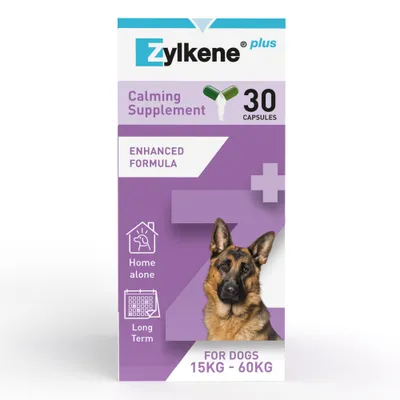 Zylkene Plus Calming Supplement 450mg for Large Dogs 15 - 60 kg - Saver Pack: 2 x 30 Capsules
