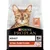 Balení krmiva PURINA PRO PLAN Adult 1+ Vital Functions, nápis No1 složení lososa, obrázek kočky a ikona kočky s psem.