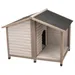 Trixie Natura Log Cabin with Porch Dog Kennel - Size M/L: 100 x 130 x 105 cm (L x W x H), Grey (2 packages*)