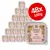Rosie’s Farm Farmer’s Hash Lamb & Chicken Adult, 48 x 100g trays. Pink packaging with cat illustration and floral border. Large red circle shows '48x 100g'.