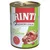 Rinti Kennerfleisch med vildsvin, kornfri. Rinti siden 1983 Original. Vist: kødstykker og ingredienser.