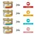 Purina Gourmet Gold Raffiniertes Ragout, 24x naudanliha, 24x kana, 24x tonnikala, 24x lohi. Neljä lajia kissanruokaa purkissa.