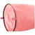 Pink fabric play tunnel with black frame and side handles.