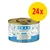 GRAU generation pet Adult Geflügel & Seefisch 68% Fleischanteil, burk med texten 'Ich bin getreidefrei!' och '24x' i gul cirkel. Text på tyska.
