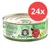 Porta 21 Superfood Katzenfutter, feines Hühnerfleisch mit Kiwi in Sauce, 80g Dose, Multipack 24x. Fütterungshinweise für Kitten und Erwachsene auf der Verpackung.