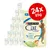 Purina Cat Chow Adult 1+ natvoer multipack, verpakking met 24 zakjes à 85g. Tekst: met zalm en sperziebonen. Afbeelding van kat op de verpakking.