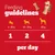 Feeding recommendation: 1 piece per day for 5–10 kg body weight, 2 pieces for 10–25 kg, 4 pieces for over 25 kg.