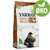Yarrah Grain Free Dog Food, protein 28 %, fedt 15 %, øko-mærke, 100 % recyclable, billede af hund, grøn ØKO-cirkel, Beier Leven og EU-økologi mærker synlige på posen