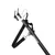 Black telescopic rod with fastening hook, two clips and adjustable strap. Accessory for secure installation.
