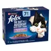 Jumbobalení Felix Fantastic Senior kapsičky 12 x 85 g - hovězí, kuře, sardinky, losos