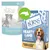 Burns Hearty Lamb with Carrots & Organic Brown Rice dog food box, showing new packaging replacing old Burns Real Food for Dogs Lamb, Brown Rice & Vegetables pack. Green arrow indicates change.