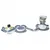 Interactive pet activity centre with multiple modules, including a spiral tower, puzzle section and textured area, designed for mental stimulation and play.