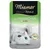 Miamor Ragout Royale mit Kaninchen in Jelly, sans soja, sans ajout de sucre, mention NEU, avec taurine, sachet avec image d’un chat blanc aux yeux bleus. Texte en allemand et anglais.