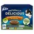 felix Naturally Delicious, 10x, Rind, Huhn, ohne Farbstoffe, hergestellt mit ausgewählten natürlichen Zutaten, Geschmacksvielfalt vom Hof in Gelee. Cica képe a dobozon.