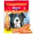 Rocco Snack Chings, sachet de friandises pour chien avec morceaux de poitrine de poulet séchée, texte visible : 100 % Fleisch, reines Naturprodukt, Hühnerbrust.