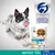 Cane accanto a confezione Perfect Fit senior 10+, meno di 10 kg, 1,4 kg, ricco in pollo. Testo visibile: Joint Mobility, total 5, sviluppato con veterinari del Waltham Centre for Pet Nutrition.