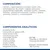 Composición: carnes y subproductos animales (pollo 2%), vegetales, verduras (2,2%), cereales, minerales. Componentes analíticos: proteína 8,3 %, grasa 2,8 %, humedad 78,2 %, energía 786 kcal/kg.